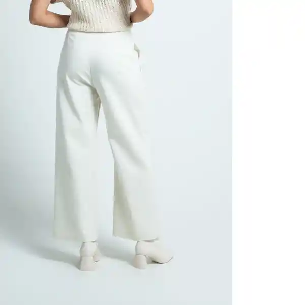 Pantalón Moore Blanco Celaje Claro Talla 10 539E319 Naf Naf