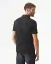 Camiseta Polo Functional Negro Sombrío Ultraoscuro L Chevignon