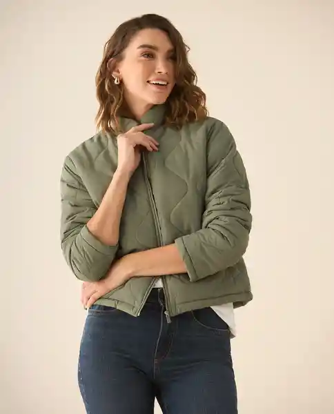 Chaqueta Verde Bambú Medio Talla M 623G209 Esprit