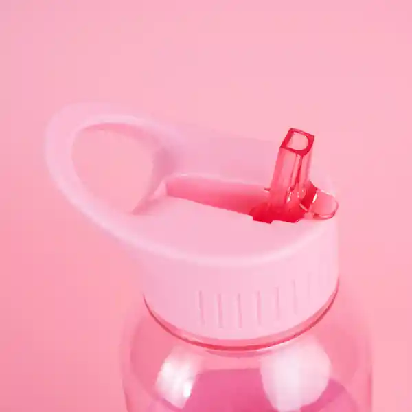 Vaso Plástico y Pitillo y Funda Marie Lilo Rosa 1000 mL Miniso