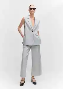 Chaleco Nala-H Gris Claro Vigore Talla L Mujer Mango