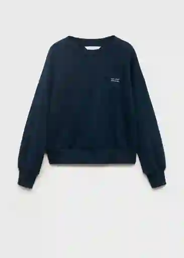 Buzo Sudadera Patch Navy Talla 06 Niñas Mango