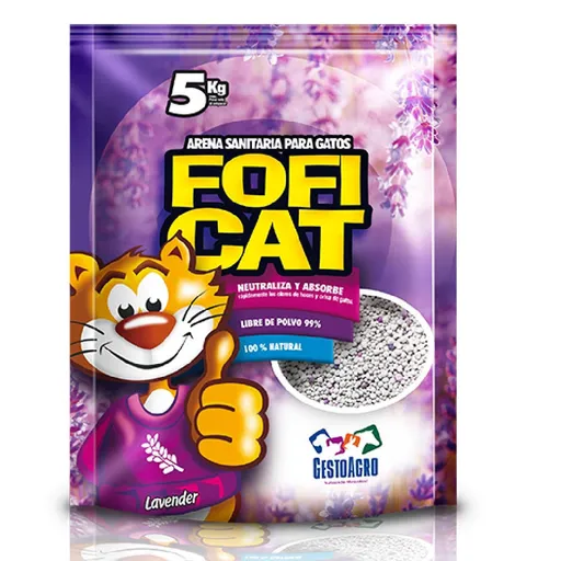 Foficat Arena para Gatos Aroma a Lavanda.