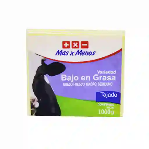 Mas x Menos Queso Bajo Grasa Tajado