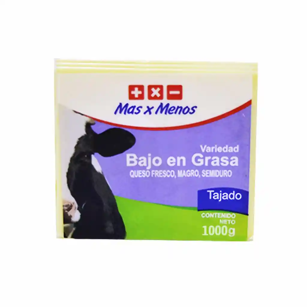 Mas x Menos Queso Bajo Grasa Tajado