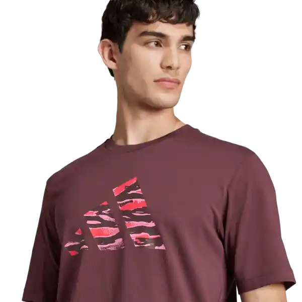 Adidas Camiseta C Camo Logo T Manga Corta Hombre Rojo Talla L