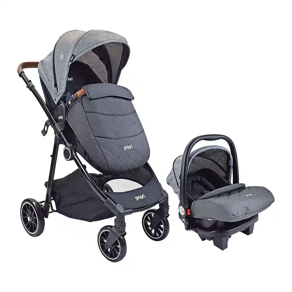 Coche Bebé Travel System Aria Gris Priori