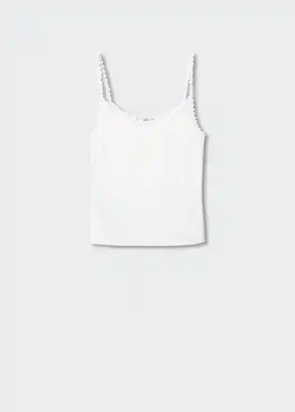 Top Jazmin Blanco Talla L Mujer Mango