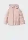 Anorak Ali3 Rosa Pastel Talla 08 Niñas Mango