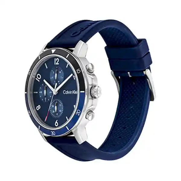 Reloj Gauge Sport Para Hombre Color Azul 25200071 Calvin Klein