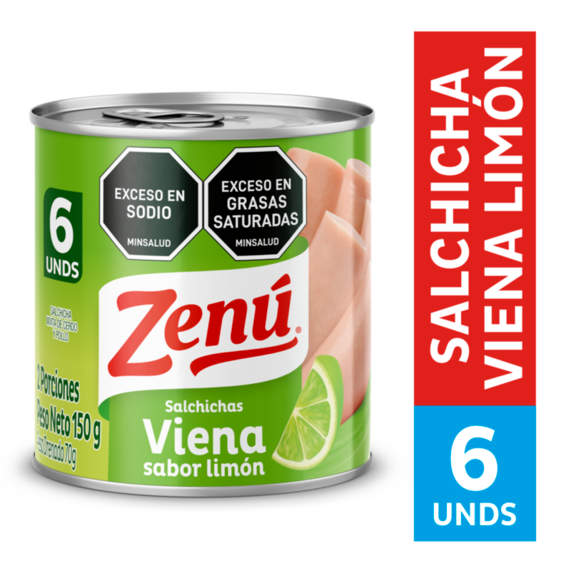 Zenú Salchicha Viena Sabor Limón 150 g