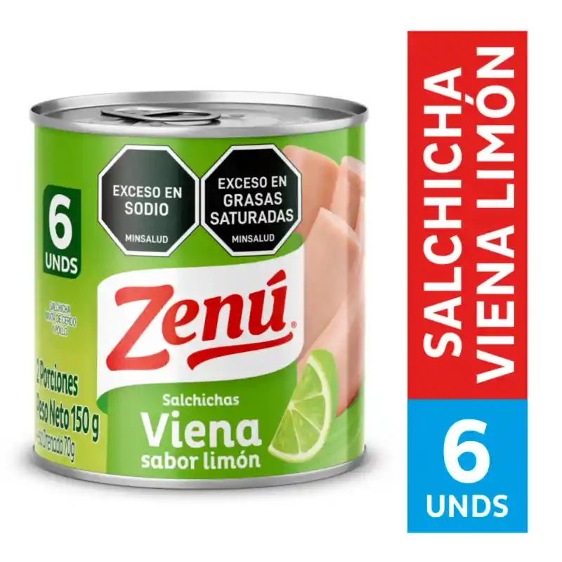 Zenú Salchicha Viena Sabor Limón