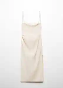 Vestido Emma Beige Talla M Mujer Mango