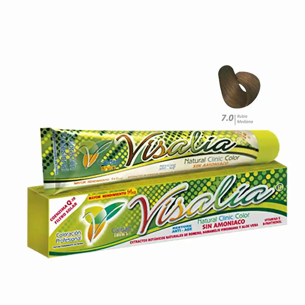 Visalia Tinte Sin Amoniaco Rubio Mediano No. 7.0 60 g