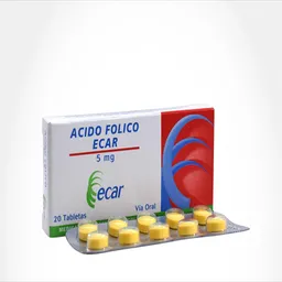 Ecar Ácido Fólico (5 mg)