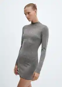 Vestido Larissa Gris Talla S Mujer Mango