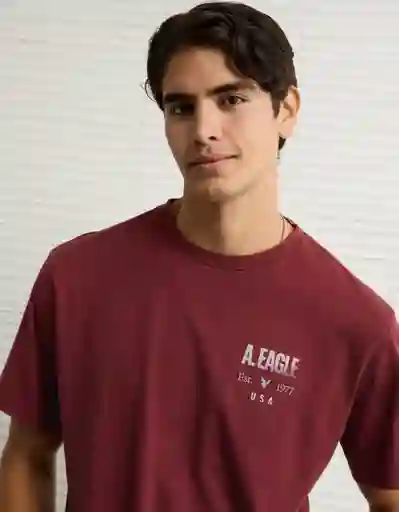 Camiseta Hombre Vinotinto Talla Medium 4659558 American Eagle