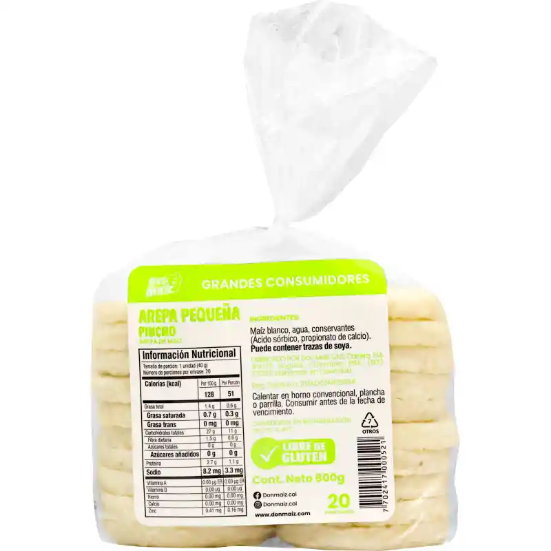 Don Maíz Arepa Pequeña Pincho