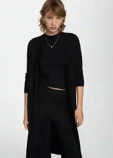 Cardigan Almibar Negro Talla M Mujer Mango