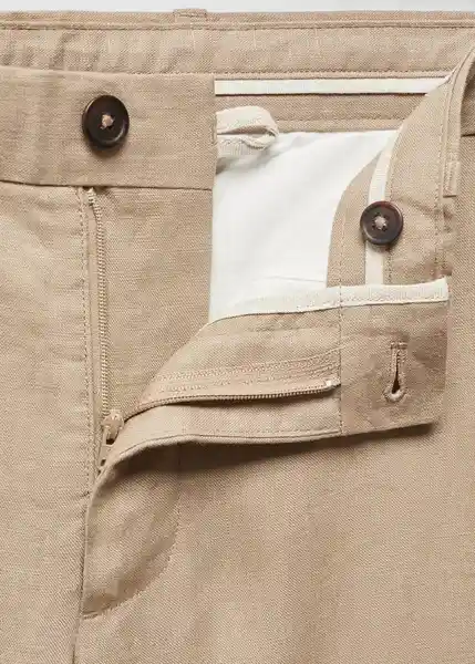 Pantalón Oyster Beige Talla 42 Hombre Mango