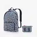 Reisenthel Mochila Plegable Repelente al Agua Blanco y Azul