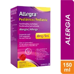 Allegra Ped 30mg/5ml(0.6%) Susp Oral Frasco X 150ml