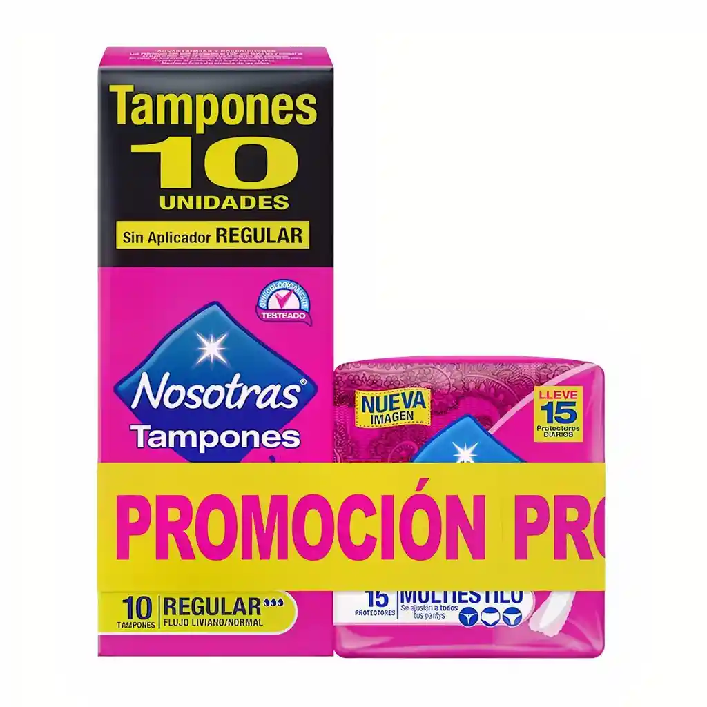 Nosotras Protectores Diarios y Tampones