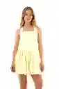 Vestido Corto Miuccia Amarillo Talla XS Mercedes Campuzano