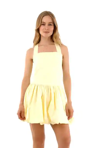 Vestido Corto Miuccia Amarillo Talla XS Mercedes Campuzano