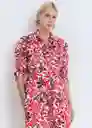 Camisa Julia Off White Talla L Mujer Mango