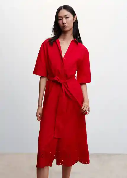 Vestido Cloud-H Rojo Talla S Mujer Mango