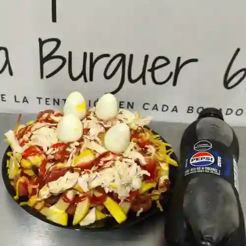 Salchipapas Especial con Gaseosa