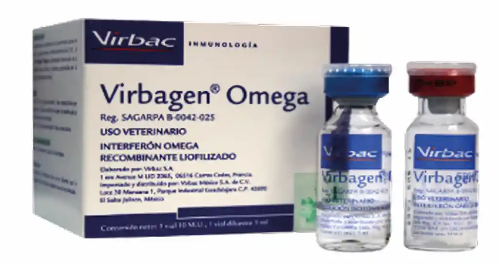 Virbagen Omega Solucion Inyectable Uso Veterinario 1 mL (10 Mu)