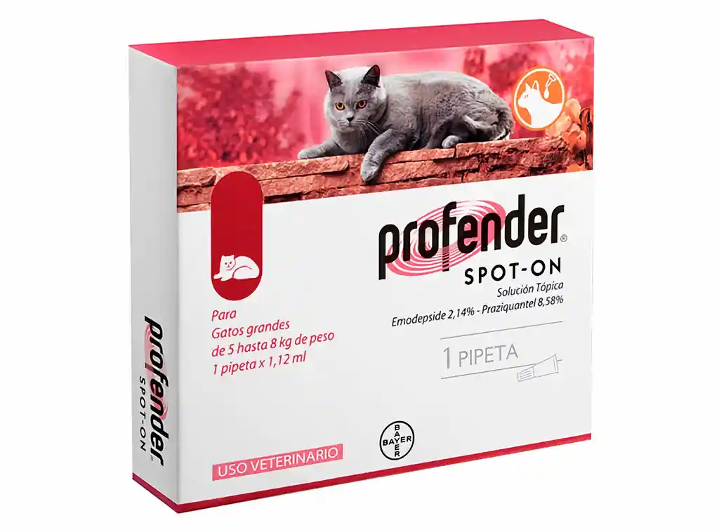 Profender Antiparasitario Para Gatos >5 - 8 Kg 1 Pipeta