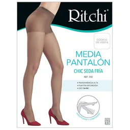 Ritchi Media Pantalón Chic Seda Fría Color Brow Talla M 