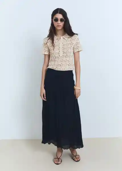 Jersey Bermuda Crudo Talla M Mujer Mango