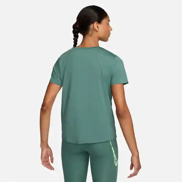 Nike Camiseta W One Swsh Hbr Df Ss Top Para Mujer Verde Talla L