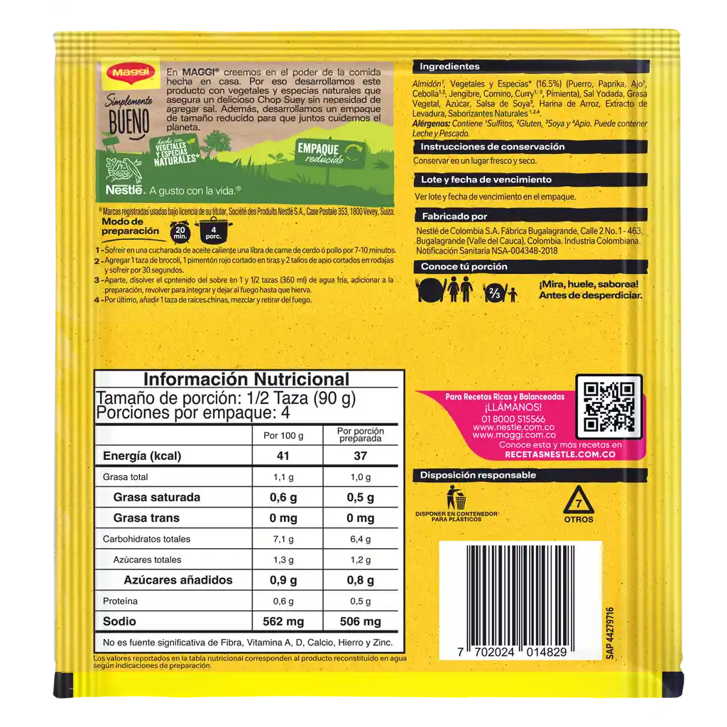 Base MAGGI para carne Chop Suey x 41g