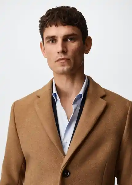 Abrigo Arizona Camel Talla XS 47010020_09 Hombre Mango