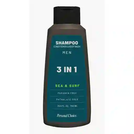 Shampoo Hombre 3 en 1 Personal Choice Marca Exclusiv