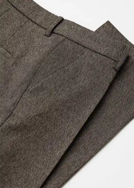 Pantalón Warm Gris Talla 38 Mujer Mango