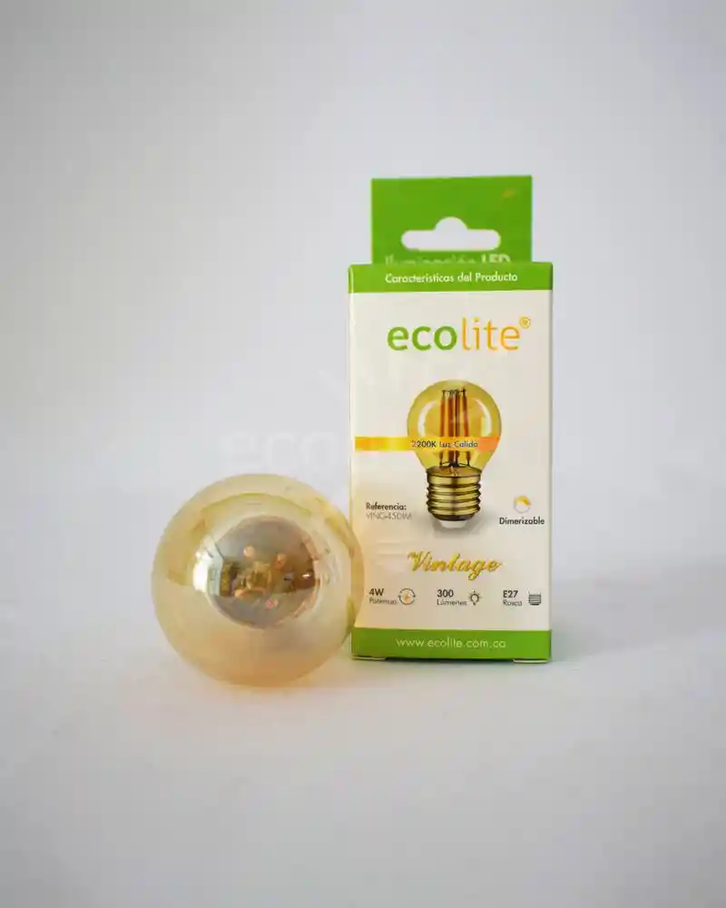 Bombillo Led Filamento 4w Rosca E27 Ecolite Ving45dim