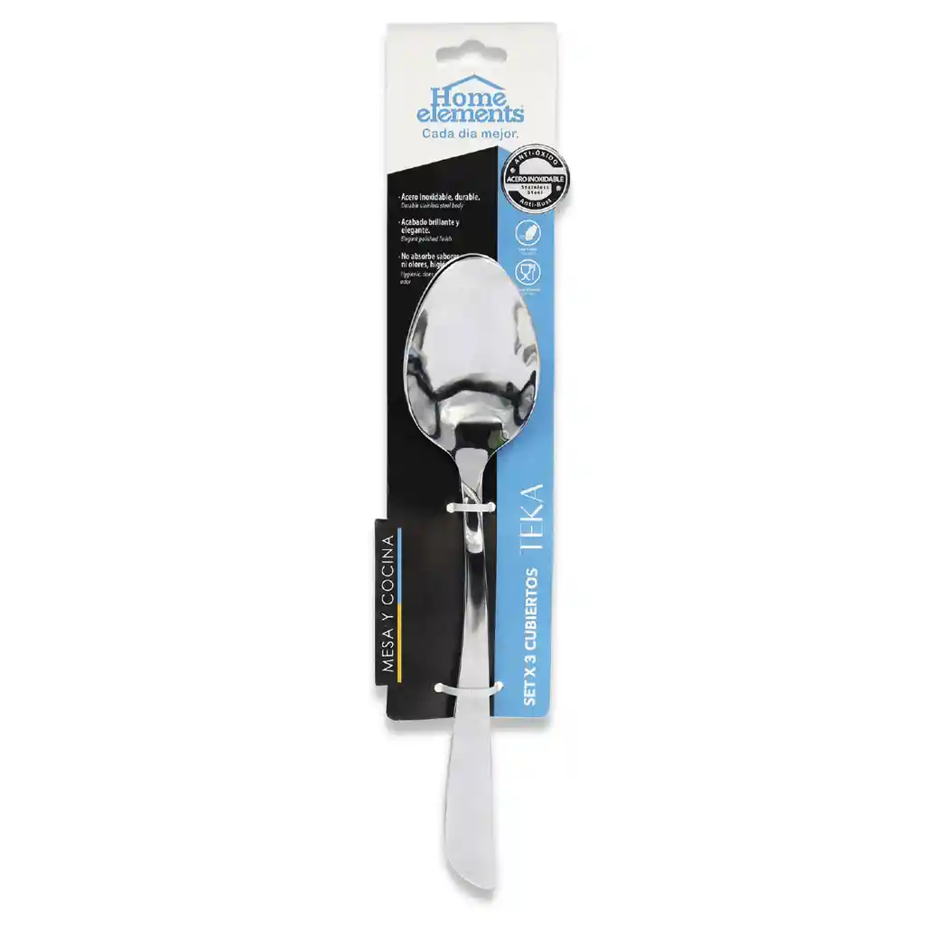 Set X 3 Cucharas Sopa Teka Home Elements