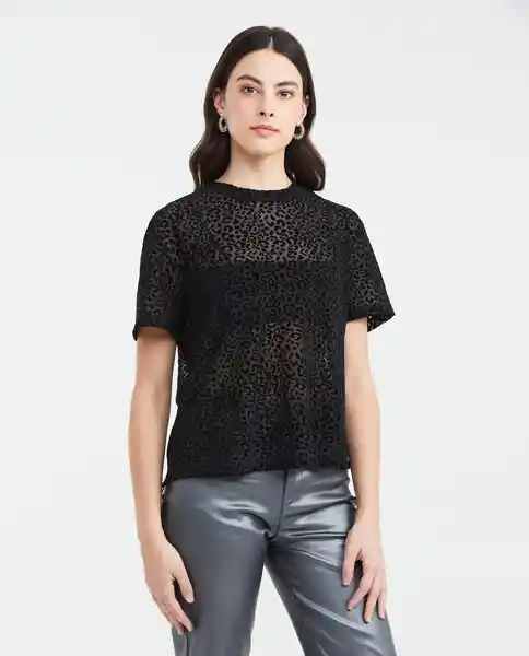 Camiseta Mesh Tee Negro Sombrío Ultraoscuro Talla S Chevignon