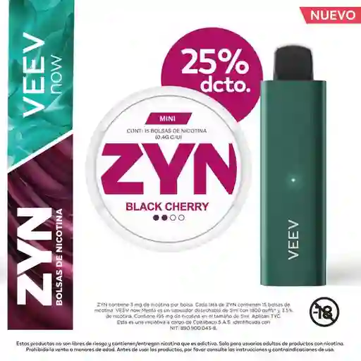 Combo ZYN Cereza Negra 3 mg + Veev