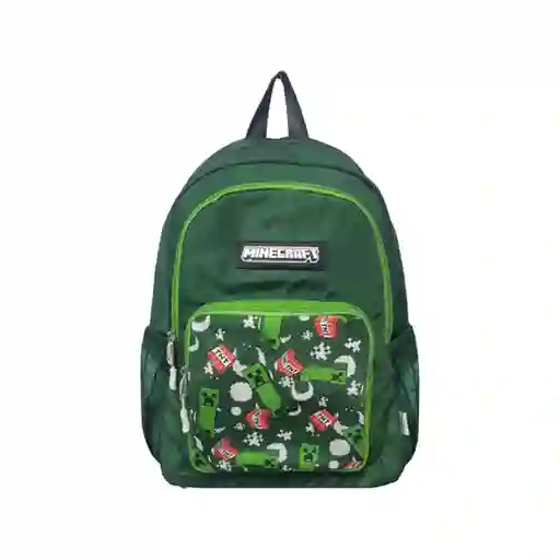 Maleta Escolar Serie Minecraft Verde Miniso