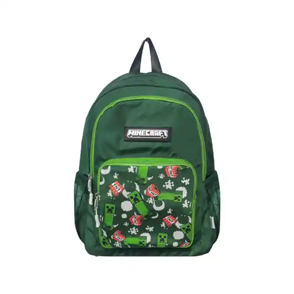 Maleta Escolar Serie Minecraft Verde Miniso