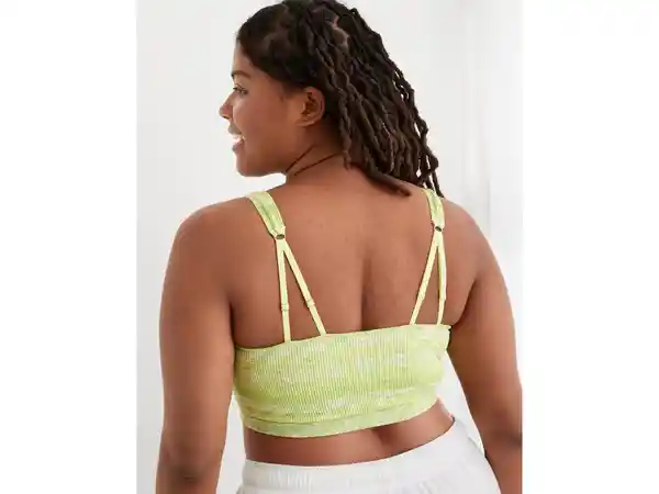 American Eagle Bralette Sin Costura Menta Vibrante Medium