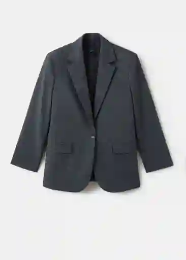 Blazer Americana Mila Gris Talla M Mujer Mango