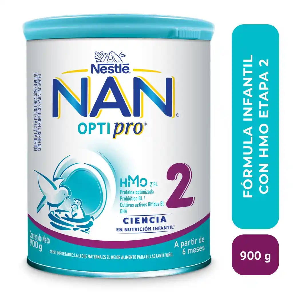 Fórmula infantil NAN OPTIPRO 2 x 900g